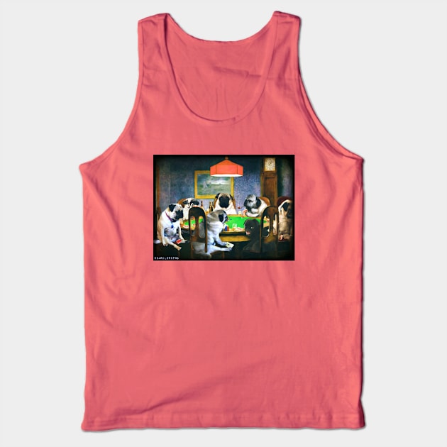 Pugs playing poker Tank Top by darklordpug